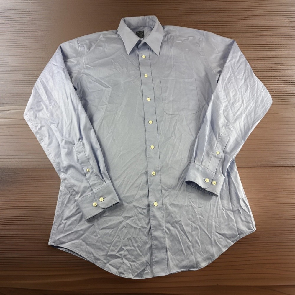 Joseph Feiss Slim Fit Dress Shirt Men 16 Tall Blue  Long Sleeve Button Up Preppy